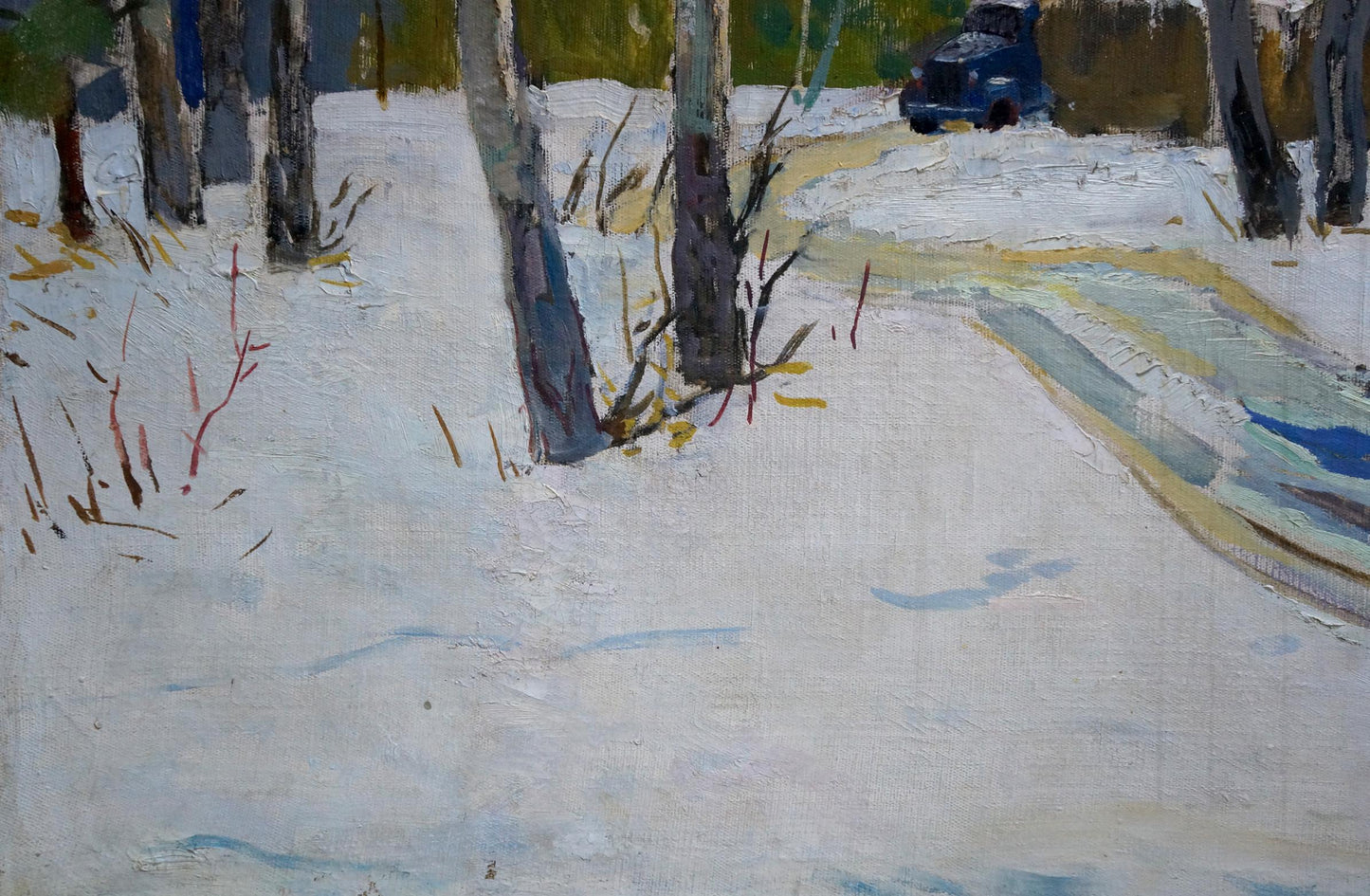 Oil painting Winter landscape Vladimir Belyak