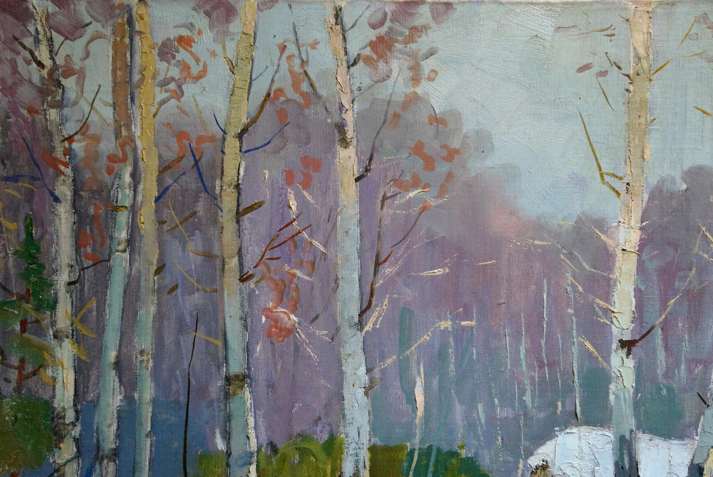 Oil painting Winter landscape Vladimir Belyak