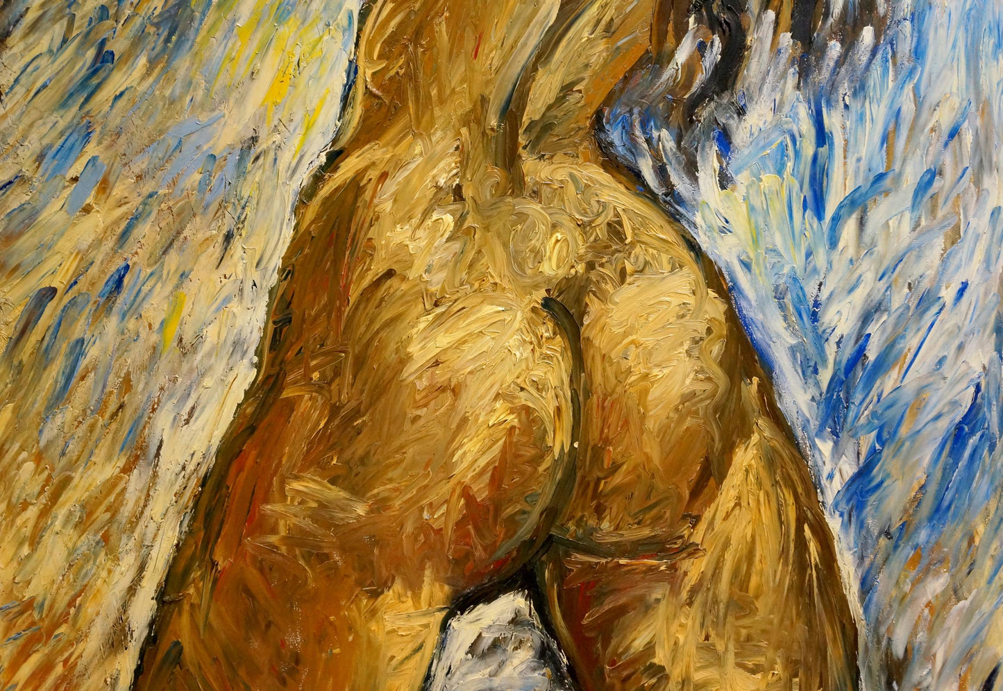 Oil painting Portrait of a naked girl Elena Shchekina