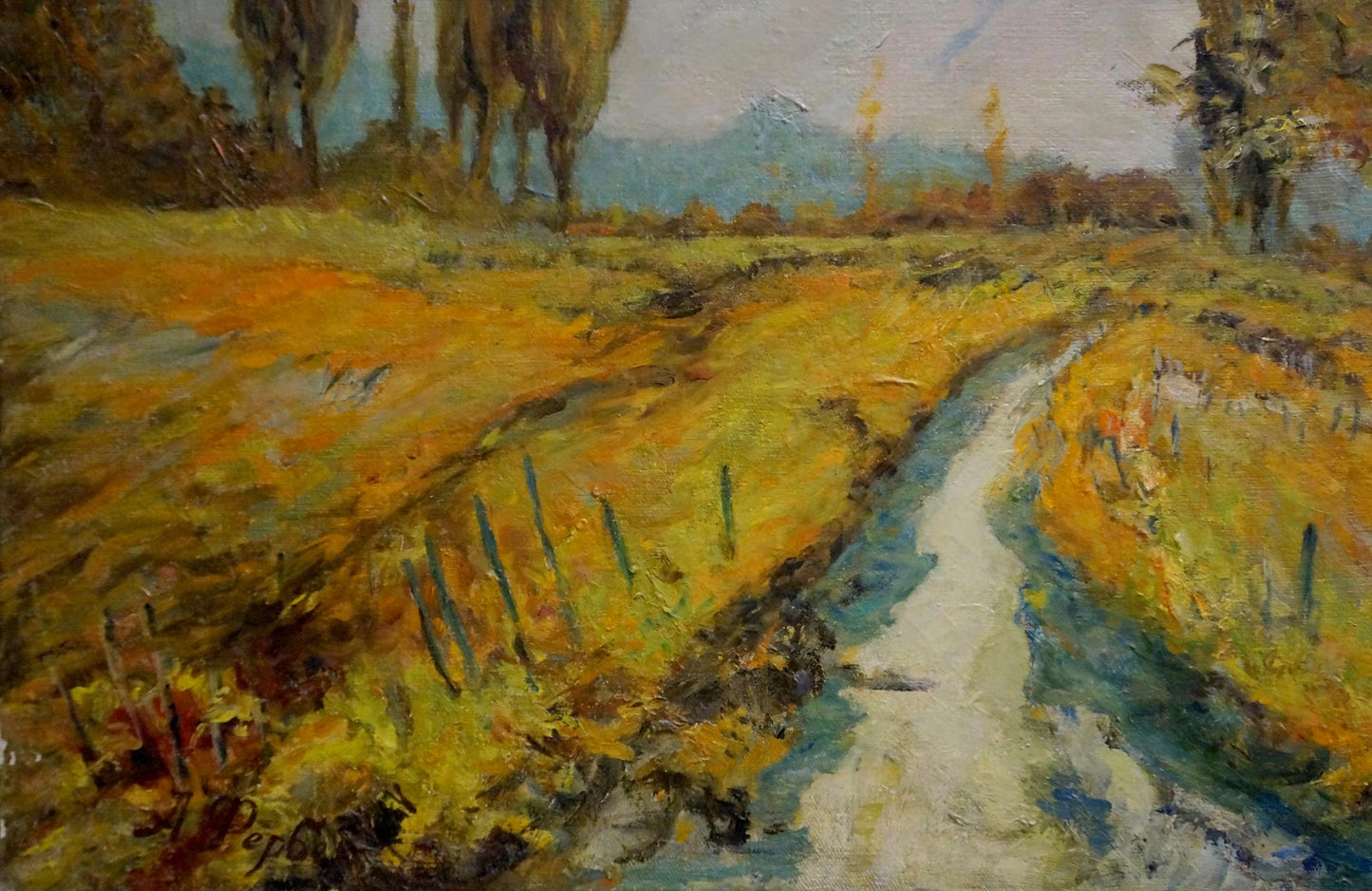 OIl painting Mountain landscape Ferber A.