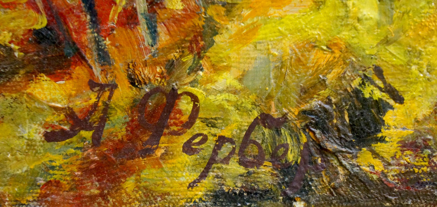 OIl painting Mountain landscape Ferber A.