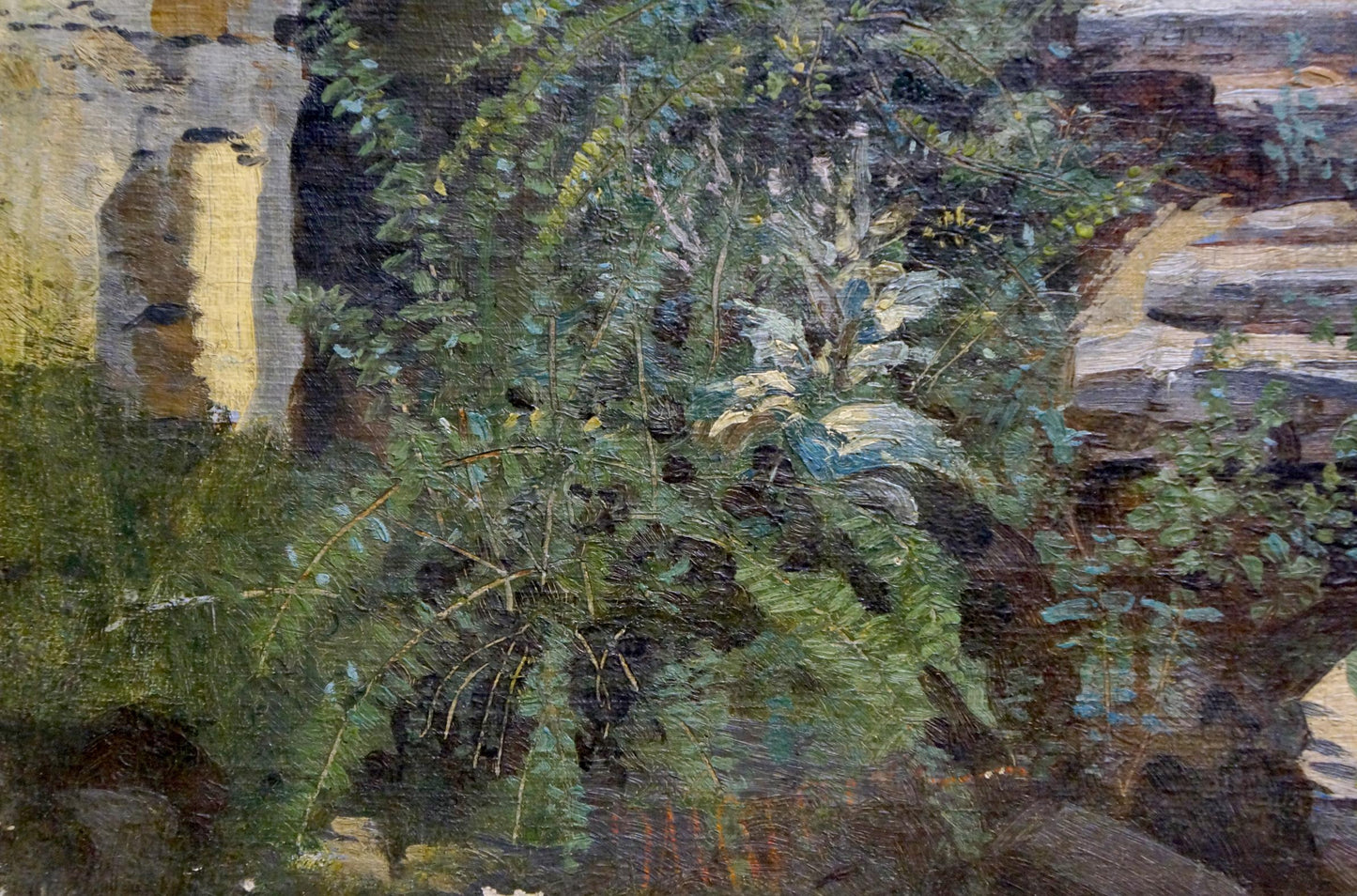 Oil painting Ancient buildings