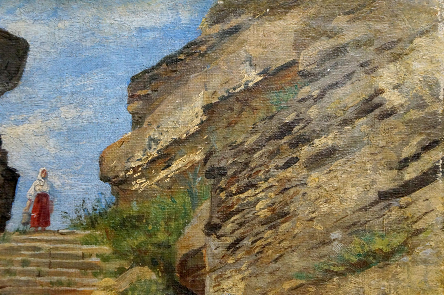 Oil painting Ancient buildings