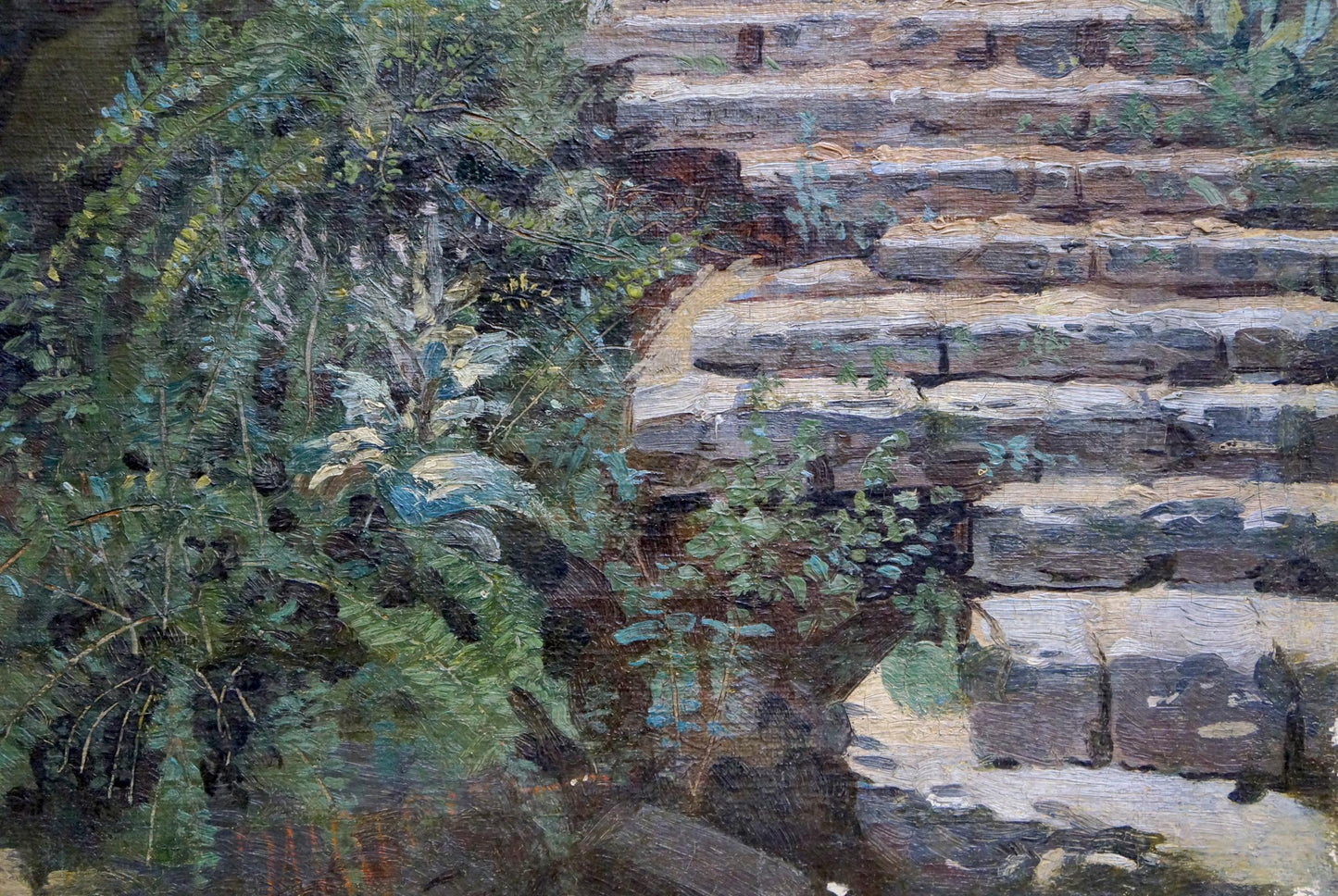 Oil painting Ancient buildings