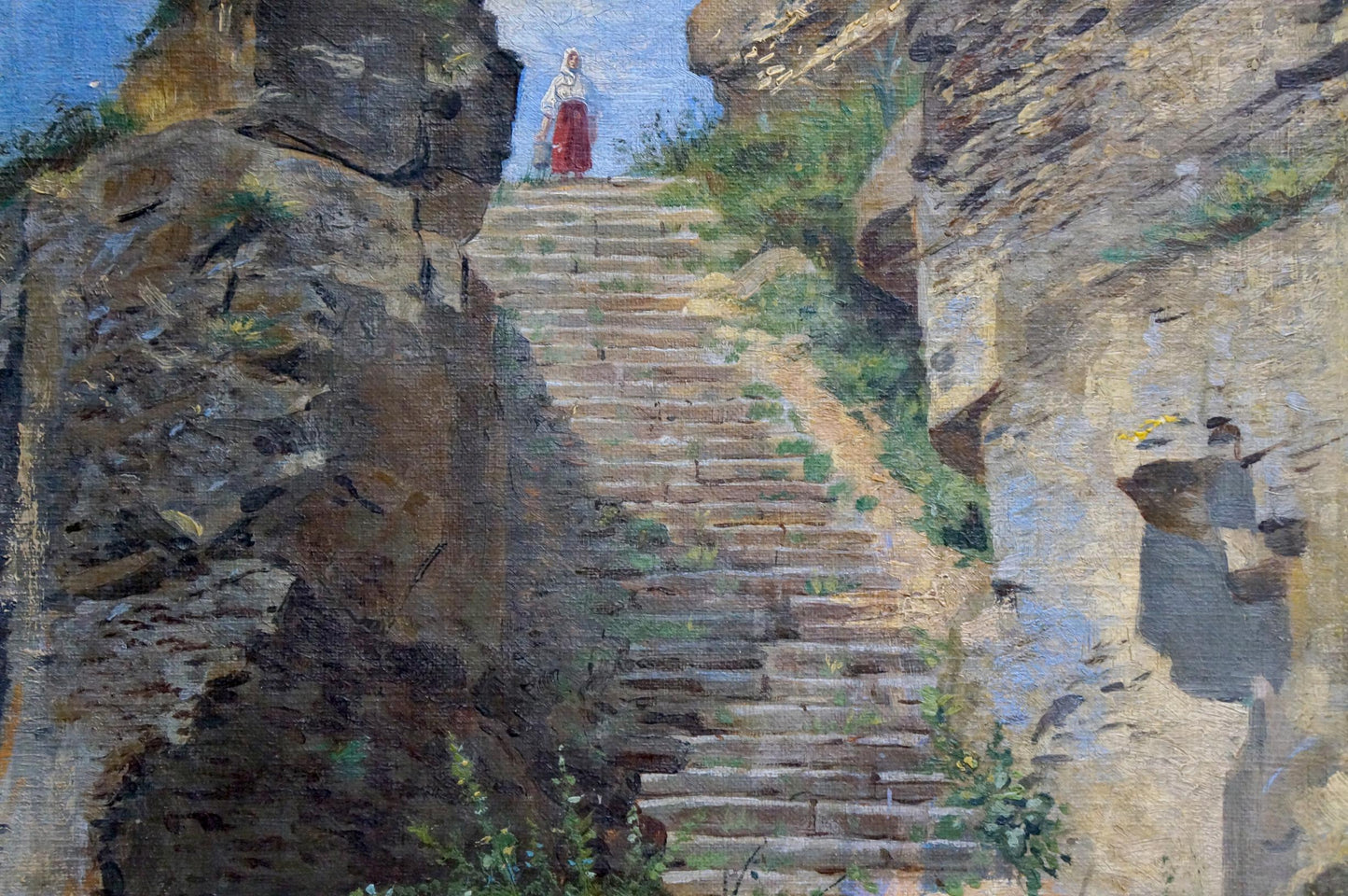 Oil painting Ancient buildings