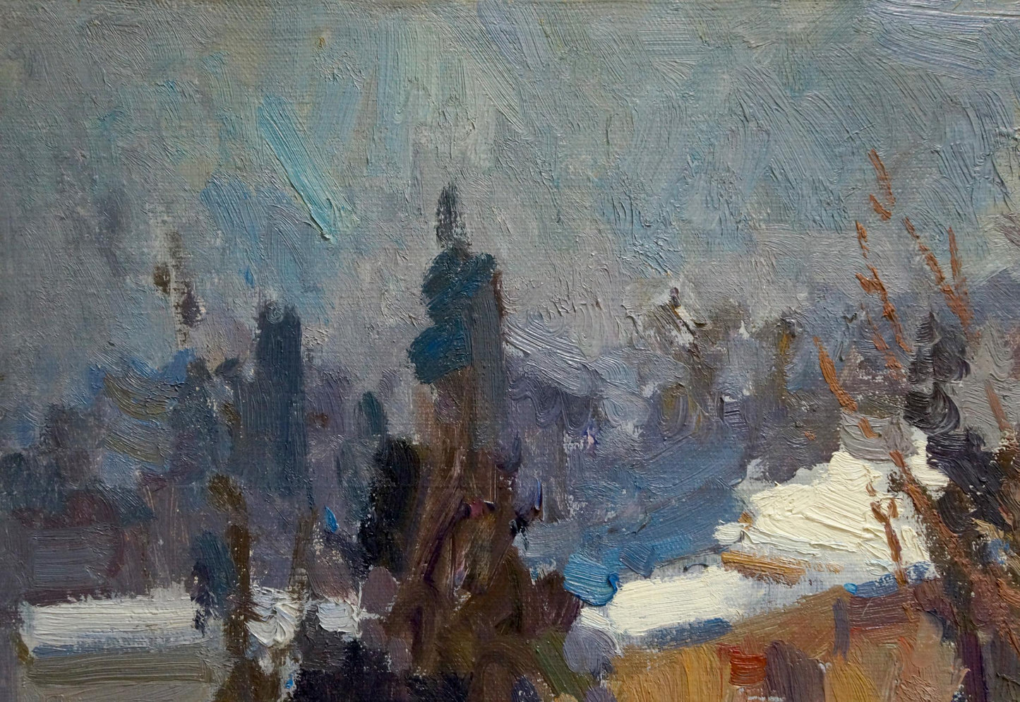 Oil painting Winter landscape Shumov Pavel