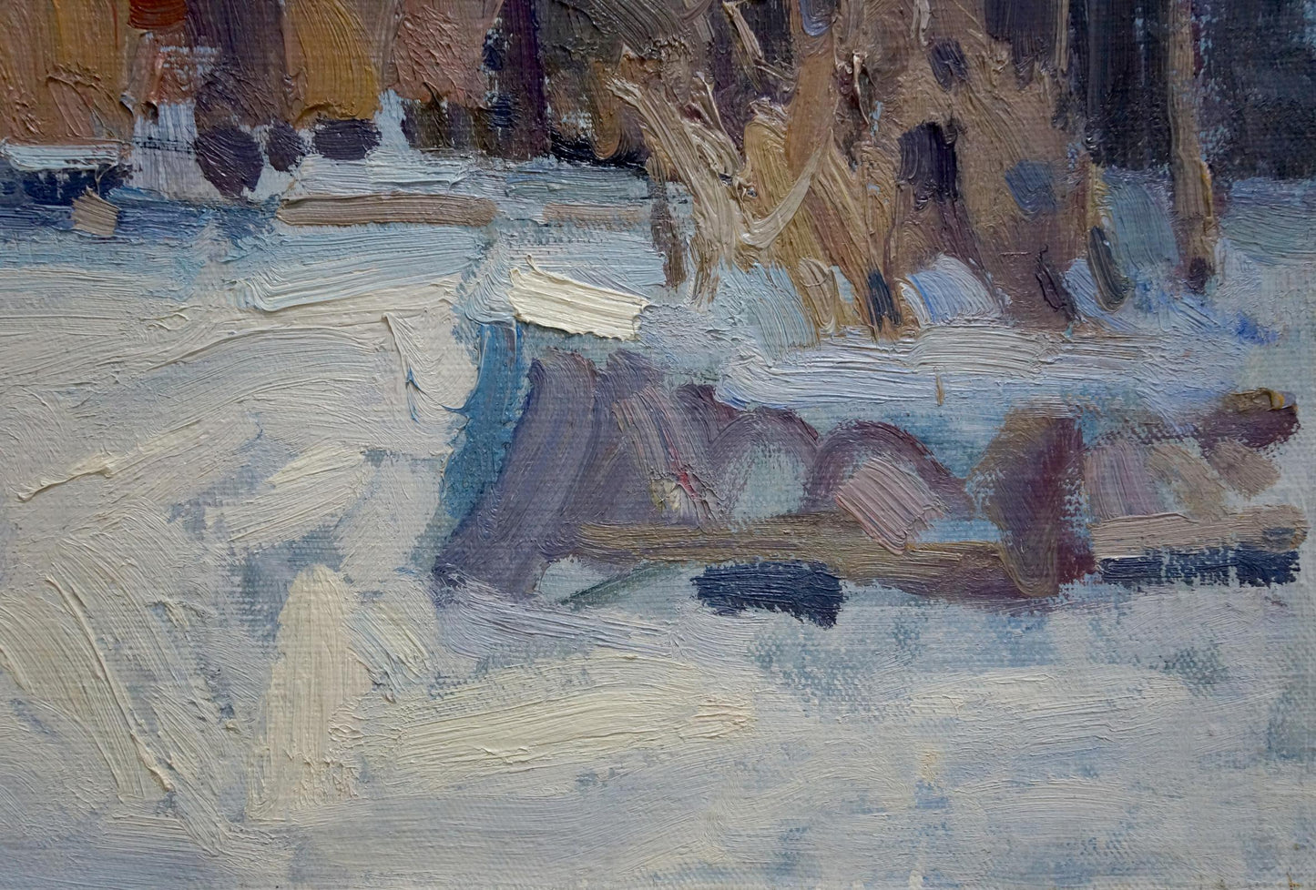 Oil painting Winter landscape Shumov Pavel