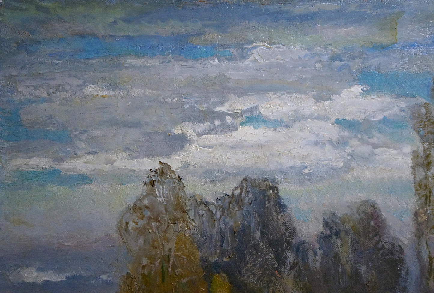 Oil painting River Amidst Fall Foliage Alexander Mynka