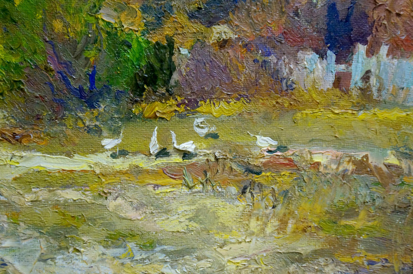 Oil painting titled Autumn Landscape by an unknown artist