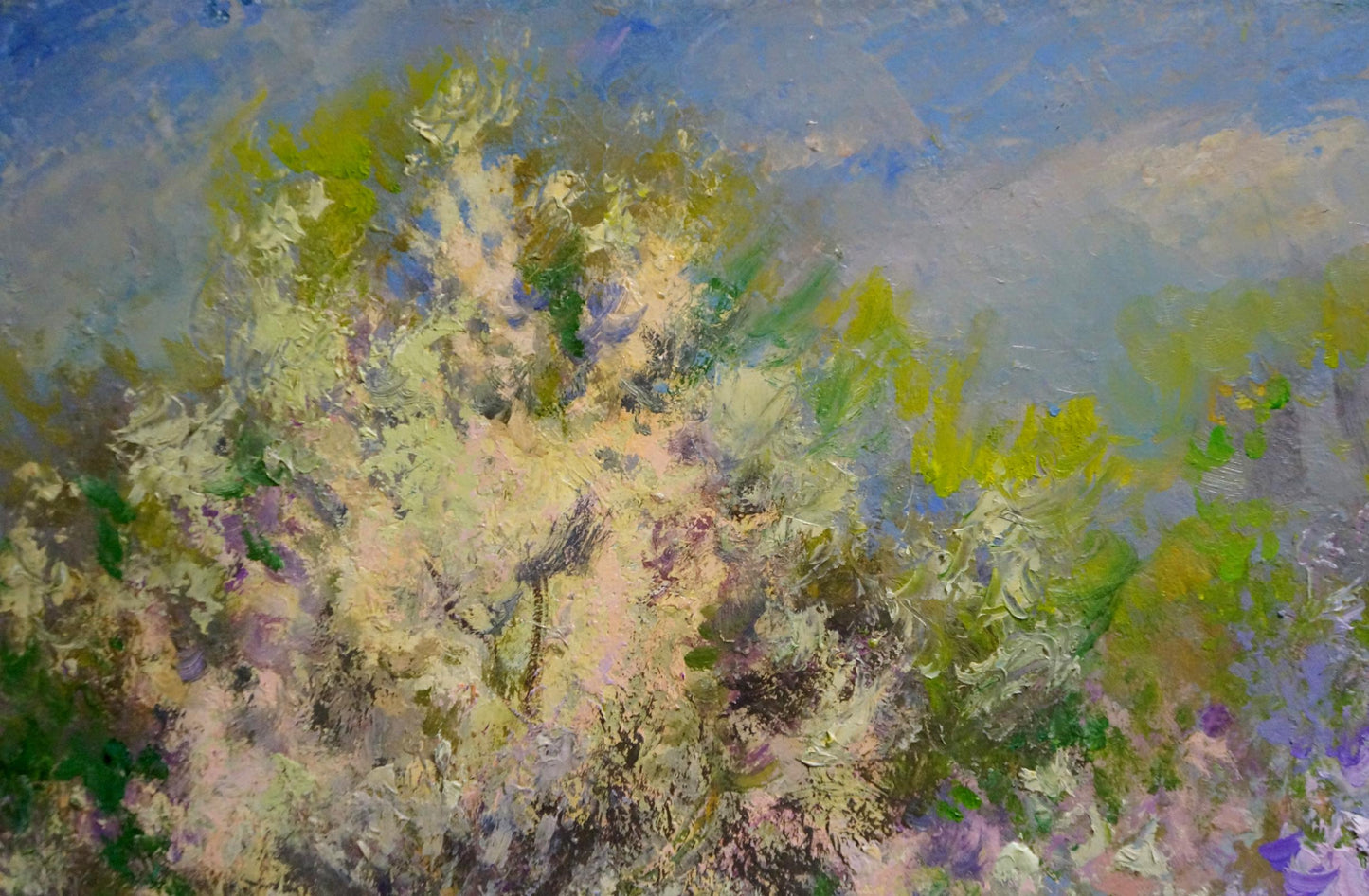 Oil painting Trees are blooming Mynka Alexander Fedorovich