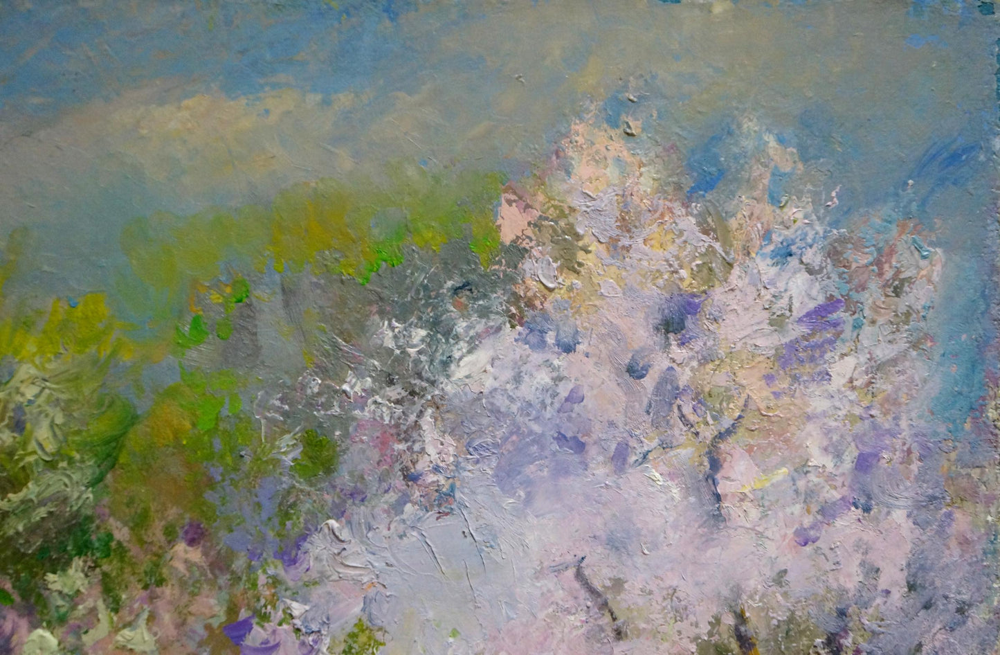 Oil painting Trees are blooming Mynka Alexander Fedorovich