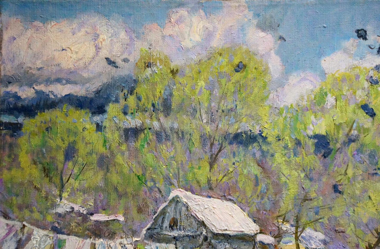 Oil painting End of winter Zvyagintsev Rostislav Mikhailovich