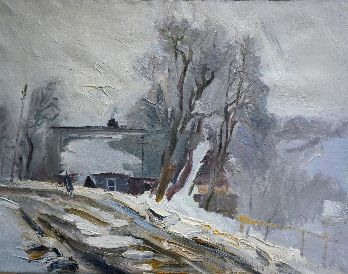 Oil painting A blizzard is coming Unknown artist