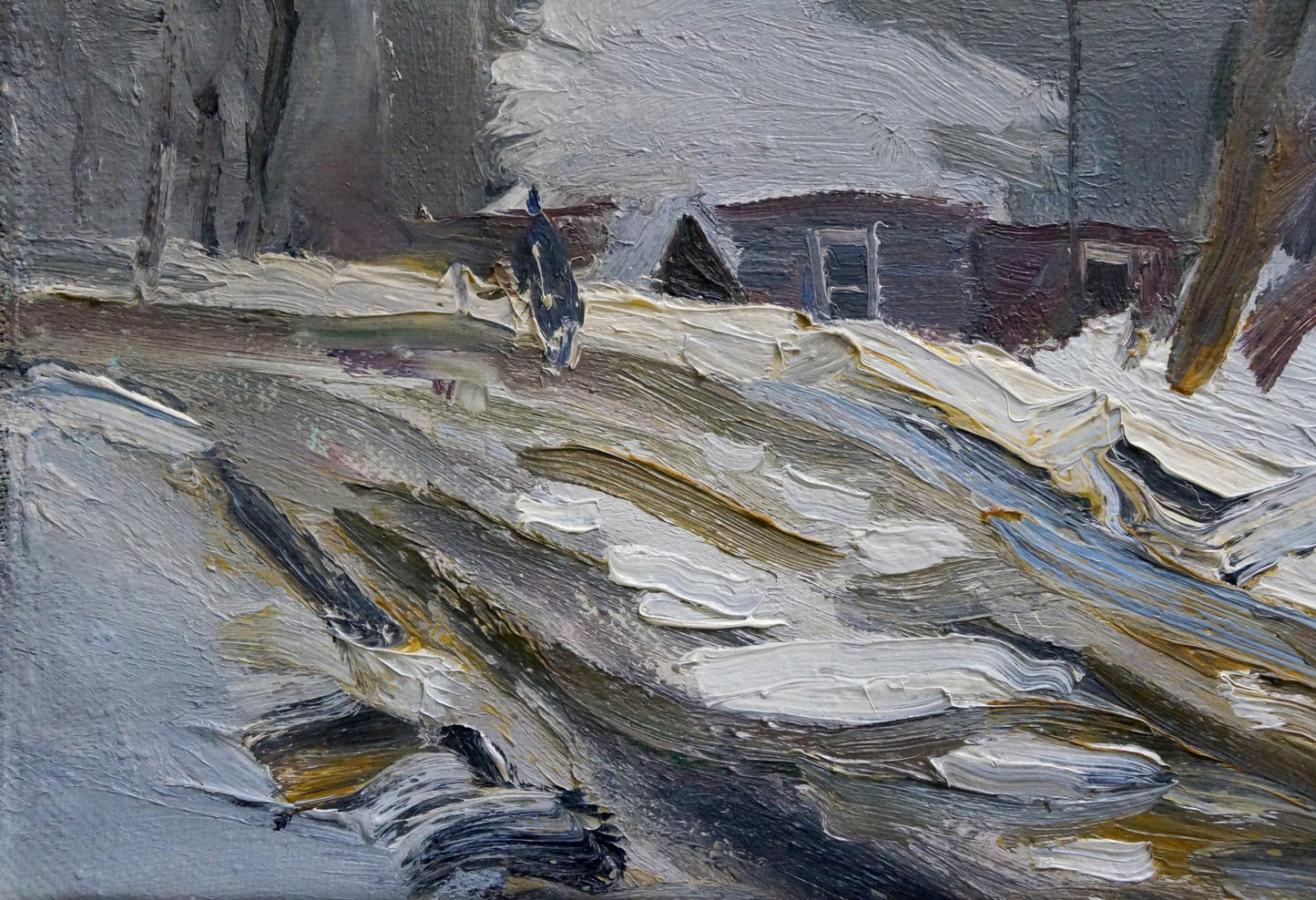 Oil painting A blizzard is coming Unknown artist