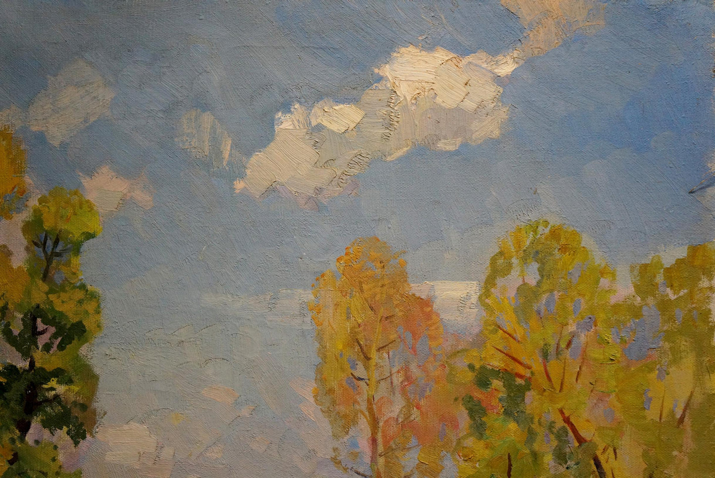 Oil painting River landscape Khodchenko Lev Pavlovich