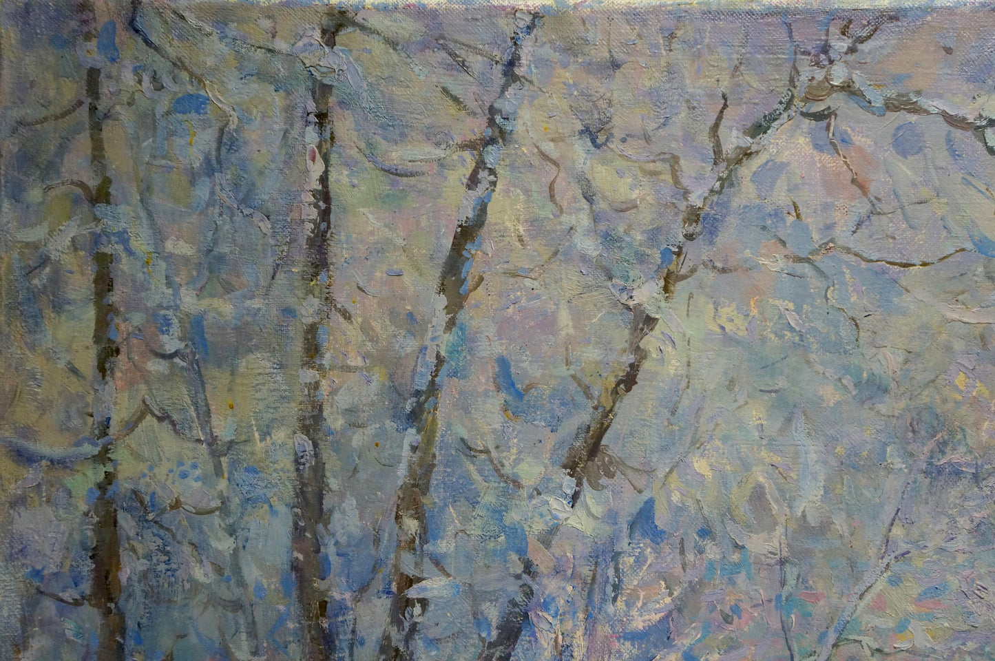 Oil painting Winter landscape Sabadysh Petr Evlampievich