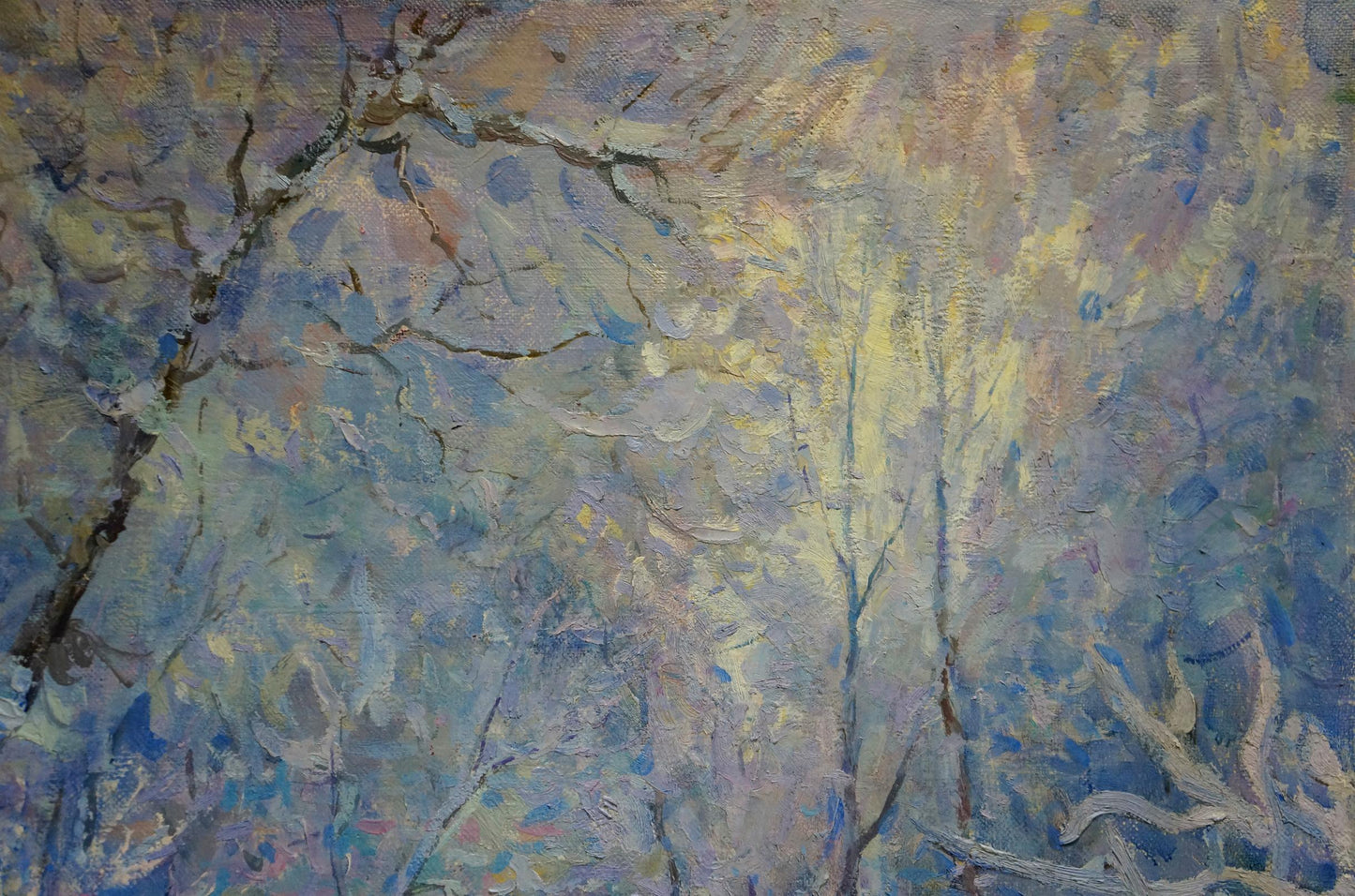 Oil painting Winter landscape Sabadysh Petr Evlampievich