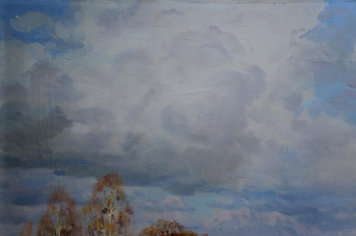 Oil painting Winter landscape Litovchenko Boris Alexandrovich