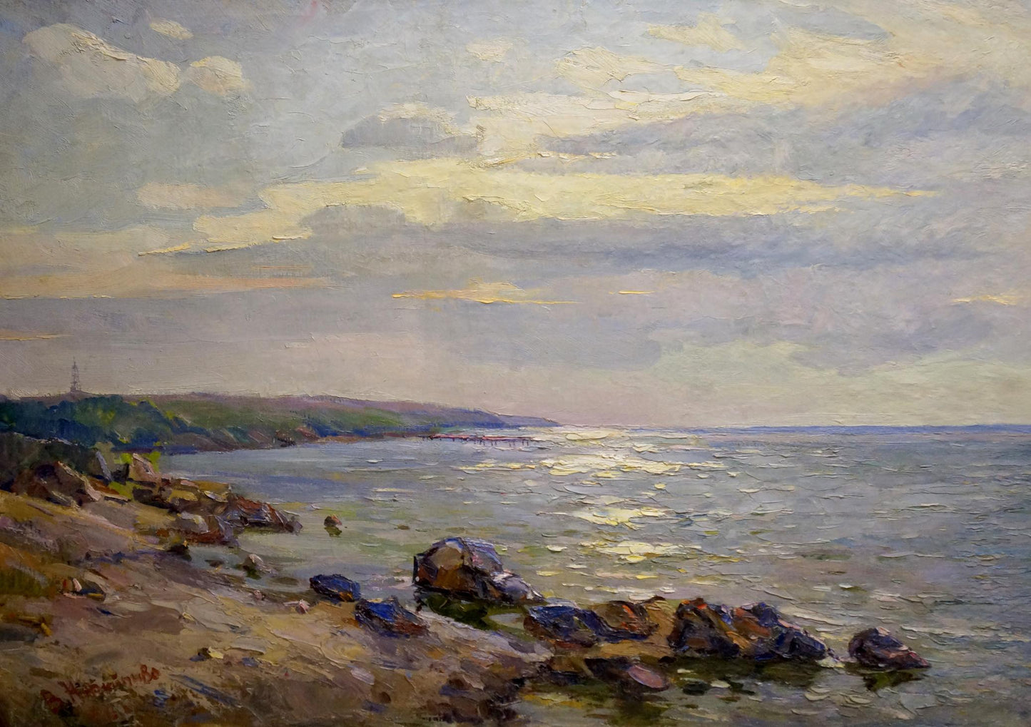 Oil painting Sea shore Nepiypivo Vasily Ignatievich