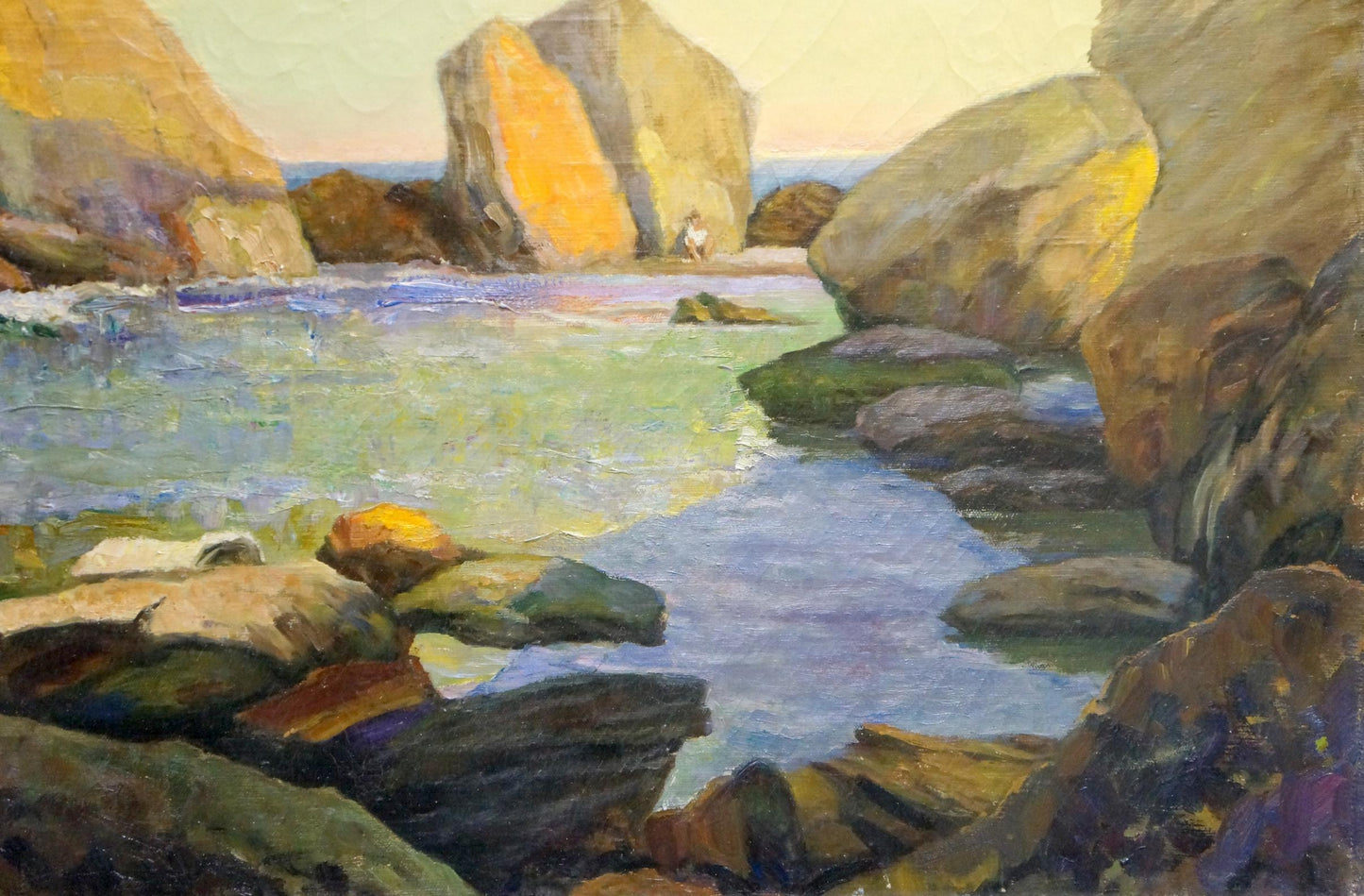 Oil painting Near the shore Zharenko Lavrentiy Semenovich