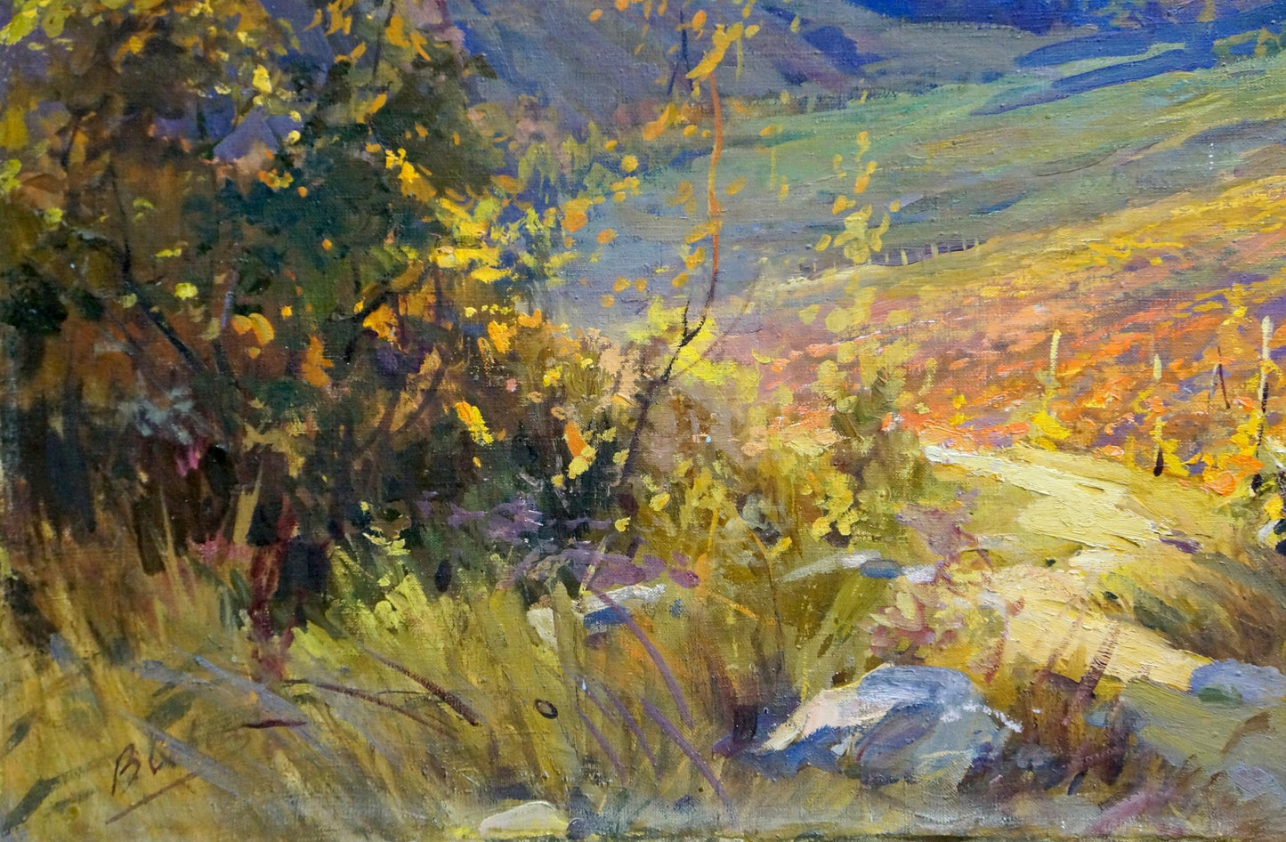 Oil painting Landscape of fields Sevets Victor Stepanovich