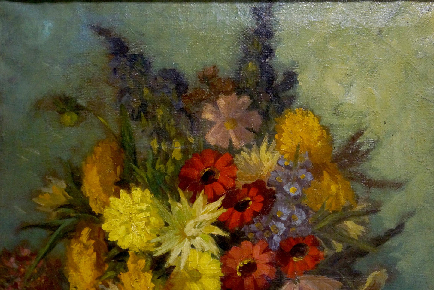 Oil painting Bouquet of Native Flowers European artist