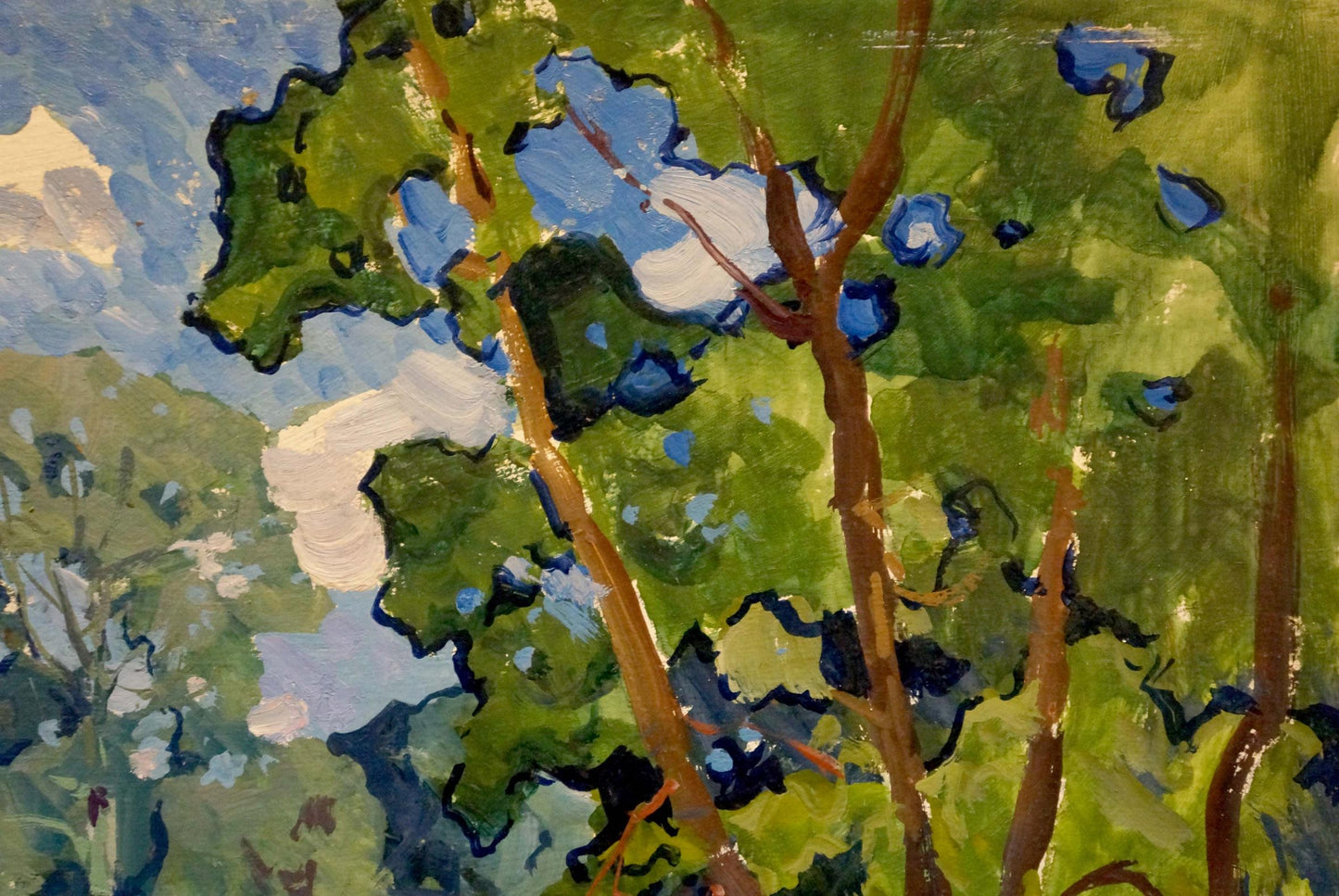 Georgy Sergeevich Kolosovsky's oil painting capturing a "Dense Forest"
