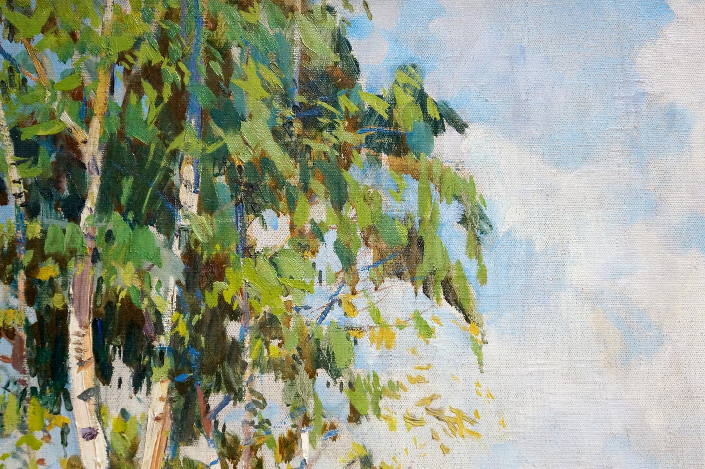 Oil painting Birches by the river Bezugly Daniil Ivanovich
