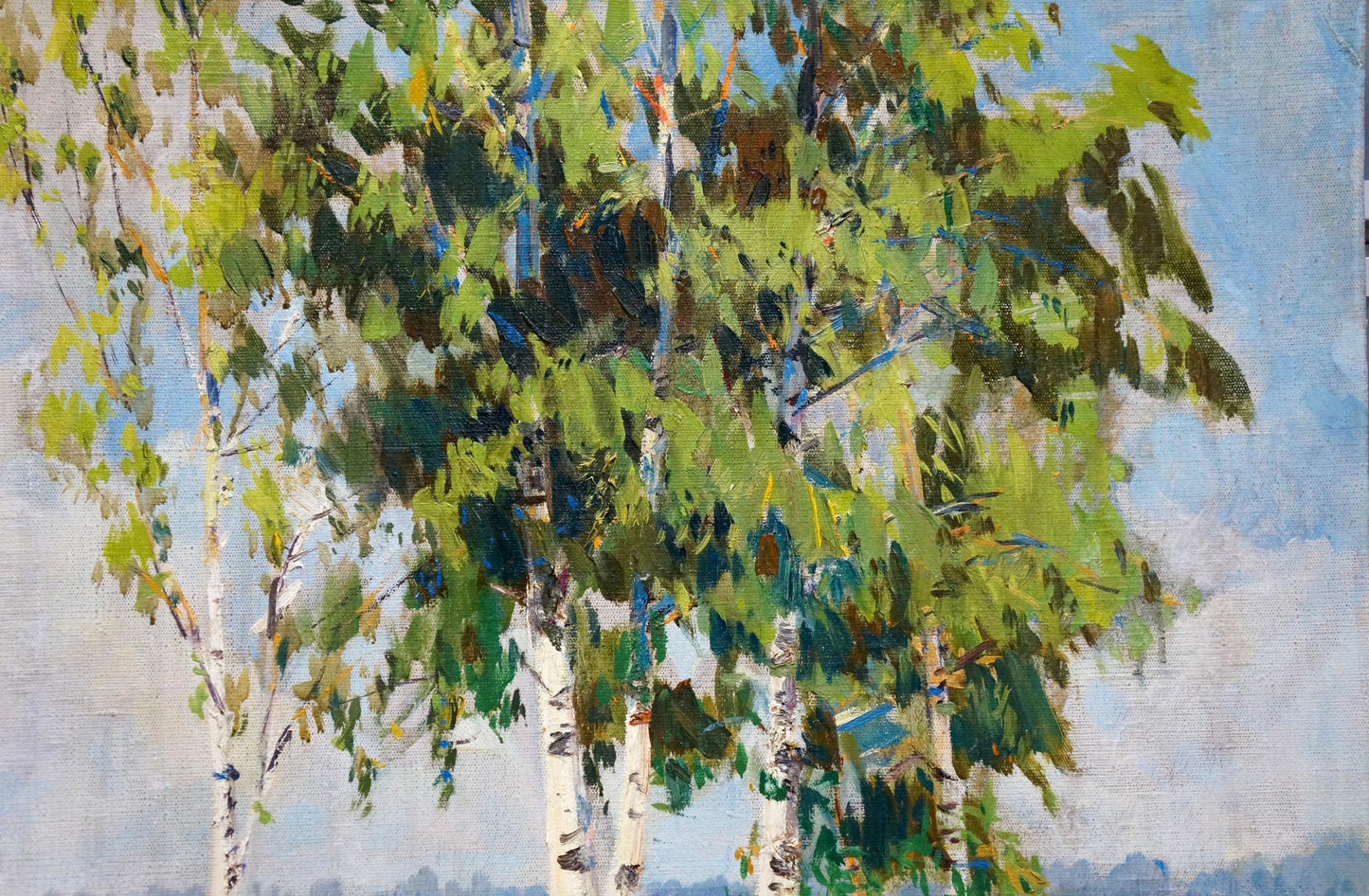 Oil painting Birches by the river Bezugly Daniil Ivanovich