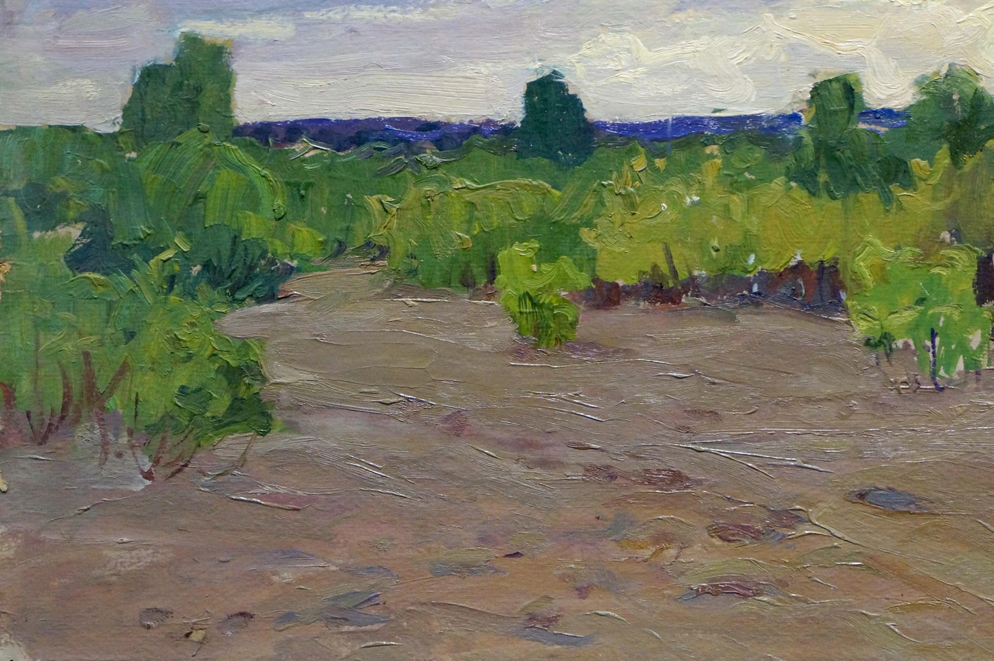 Oil painting It's starting to rain Fomin Anatoly Nikiforovich