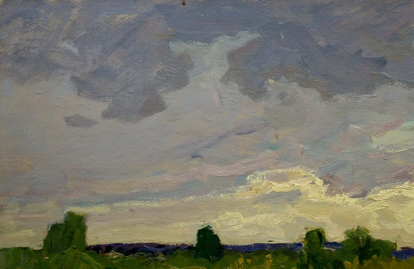 Oil painting It's starting to rain Fomin Anatoly Nikiforovich