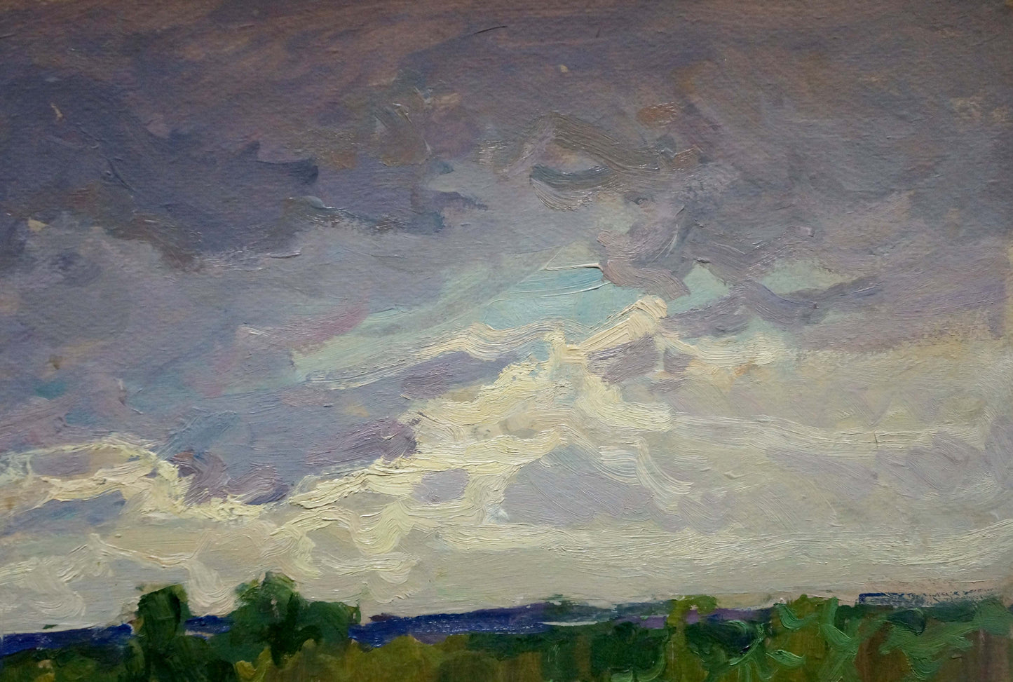 Oil painting It's starting to rain Fomin Anatoly Nikiforovich
