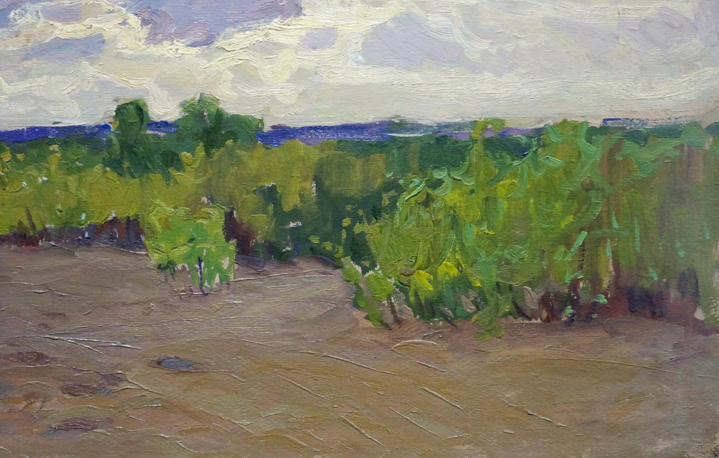 Oil painting It's starting to rain Fomin Anatoly Nikiforovich