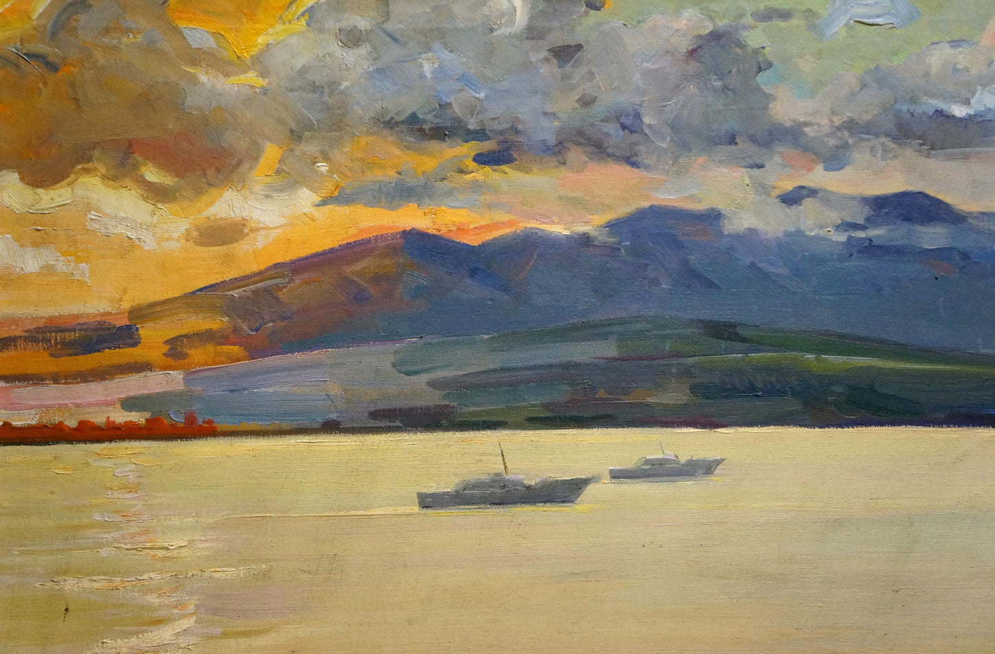 Oil painting depicting an "Island Landscape"