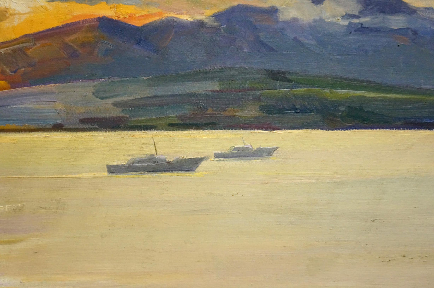 Island Landscape portrayed in an oil painting