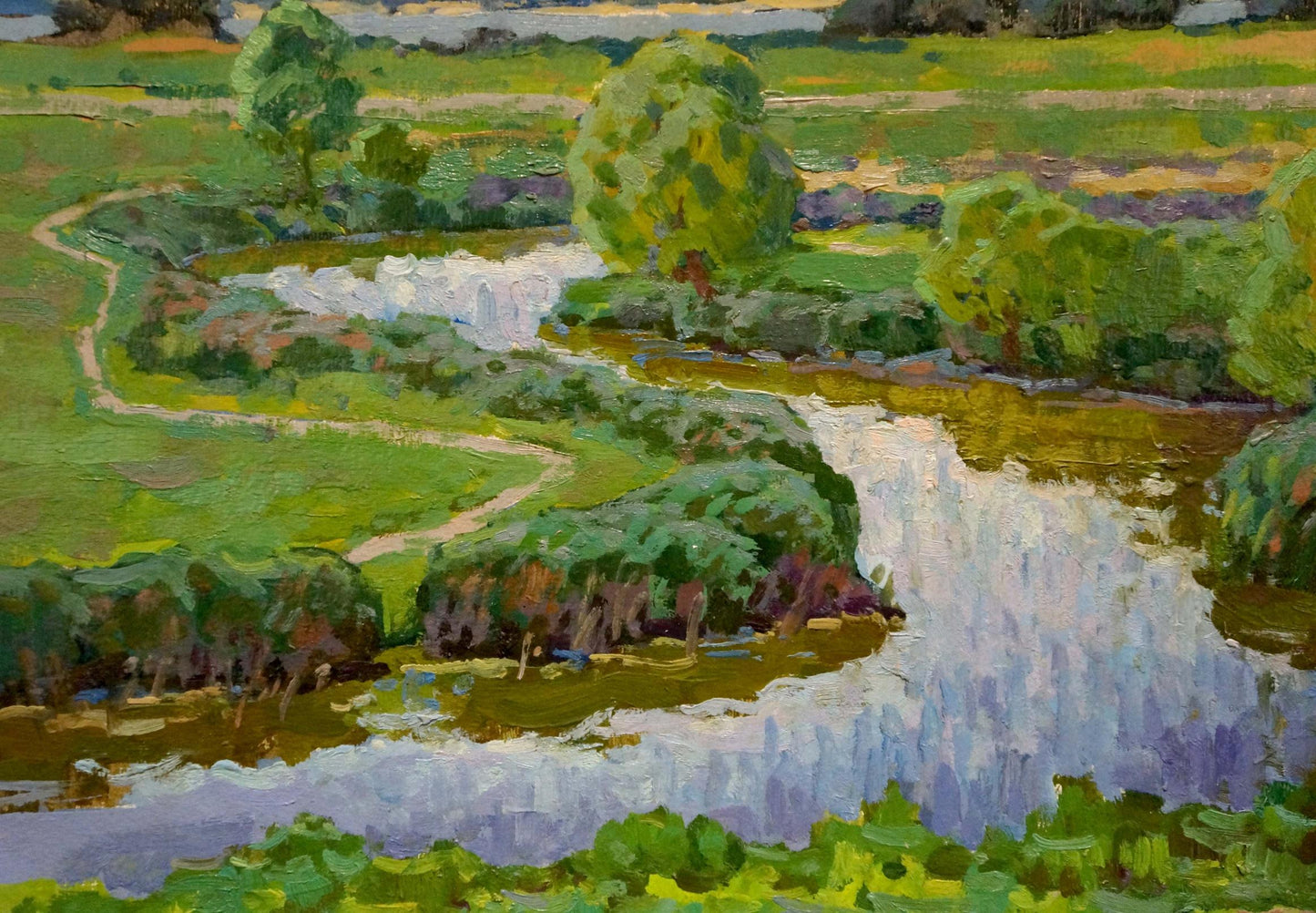 Oil painting In the Dnieper floodplain Ruban Grigory Savelievich