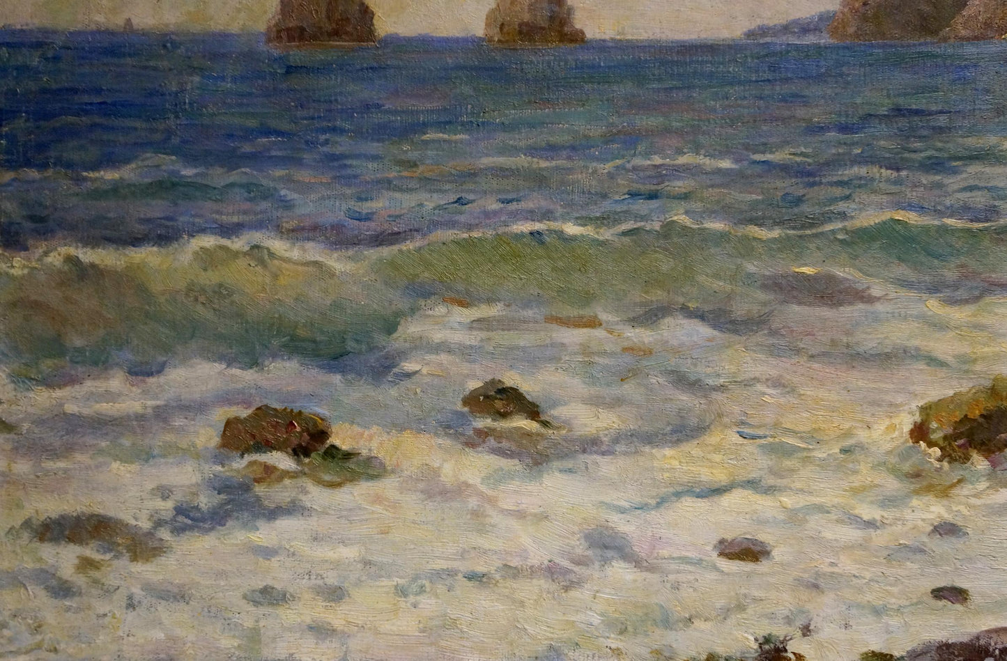 Victor Mikhailovich Dobrzhansky's oil artwork Coastal Scenery