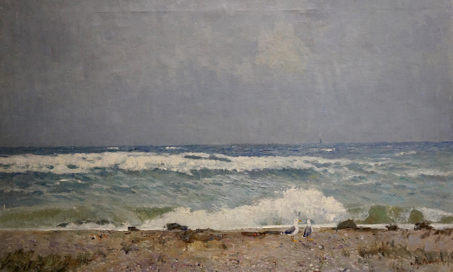 Oil painting Shore landscape Sulimenko Petr Stepanovich