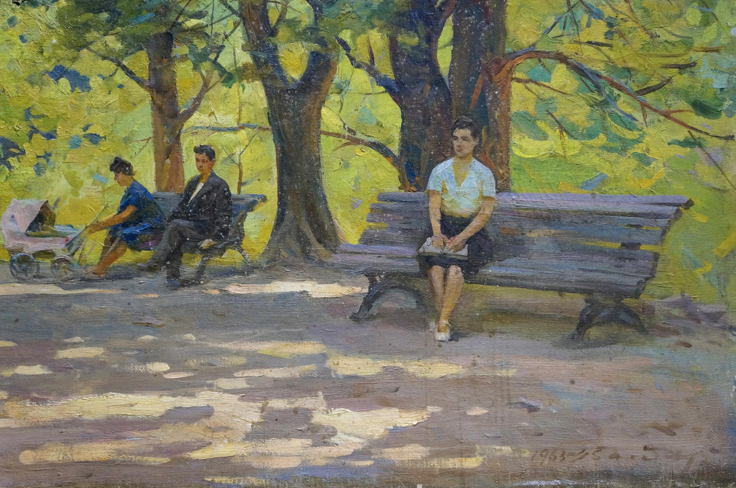 Oil painting A park Bednoshey Daniil Panteleyevich