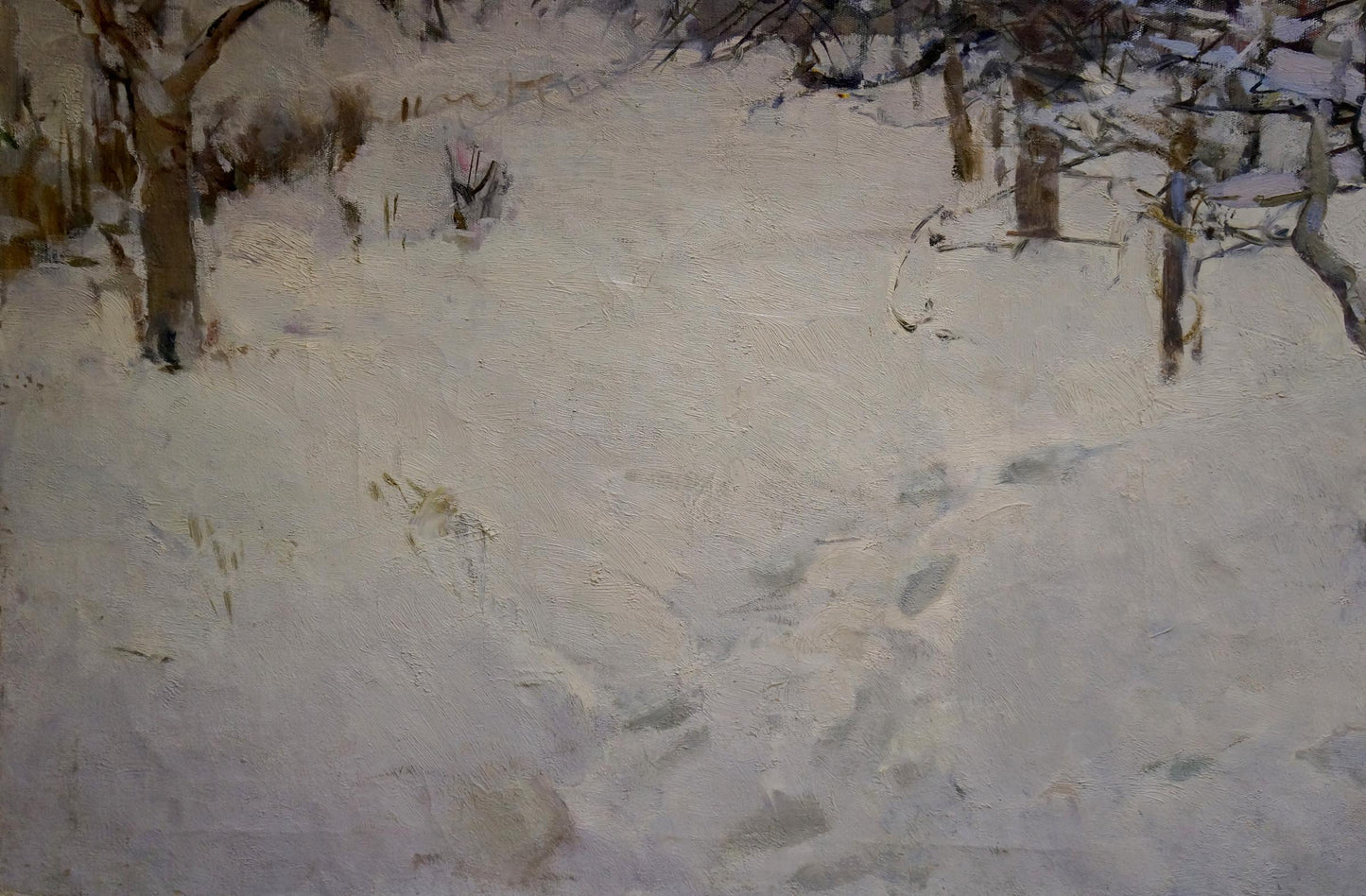 Oil painting Winter landscape Semykina Lyudmila Nikolaevna