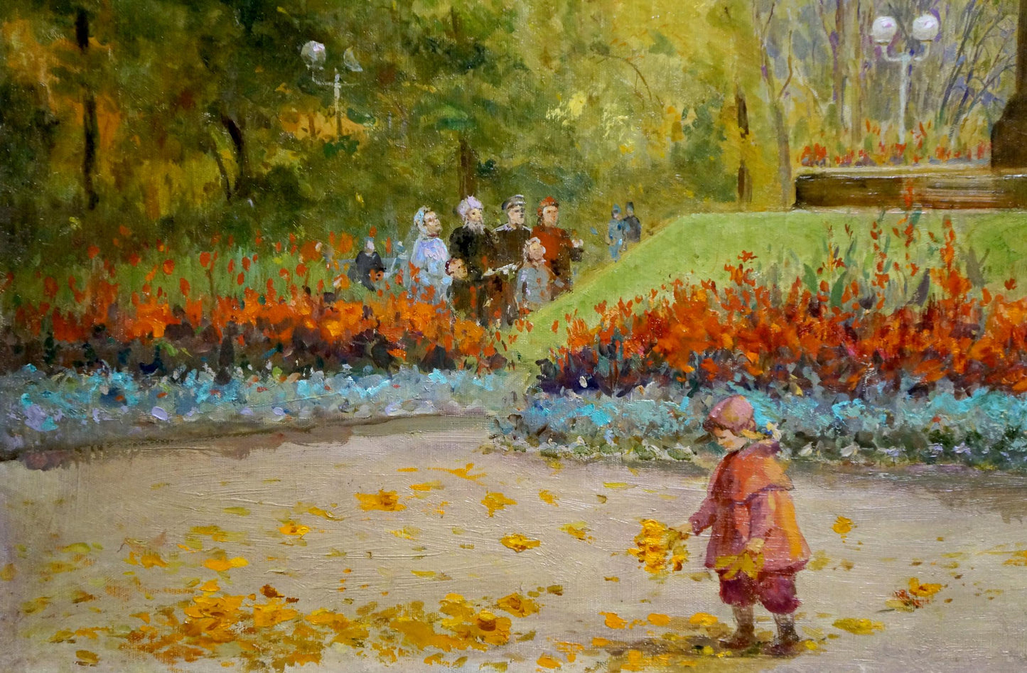 Oil painting A park Pyotr Dorofeevich Slyota