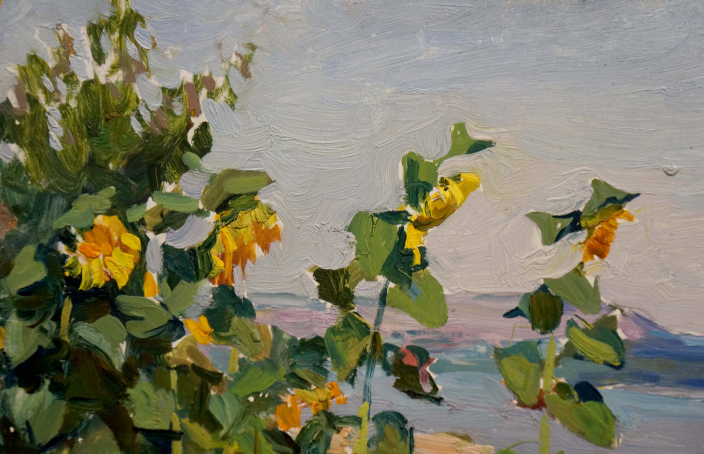 Oil painting Sunflowers Glushchenko Nikolay Petrovich