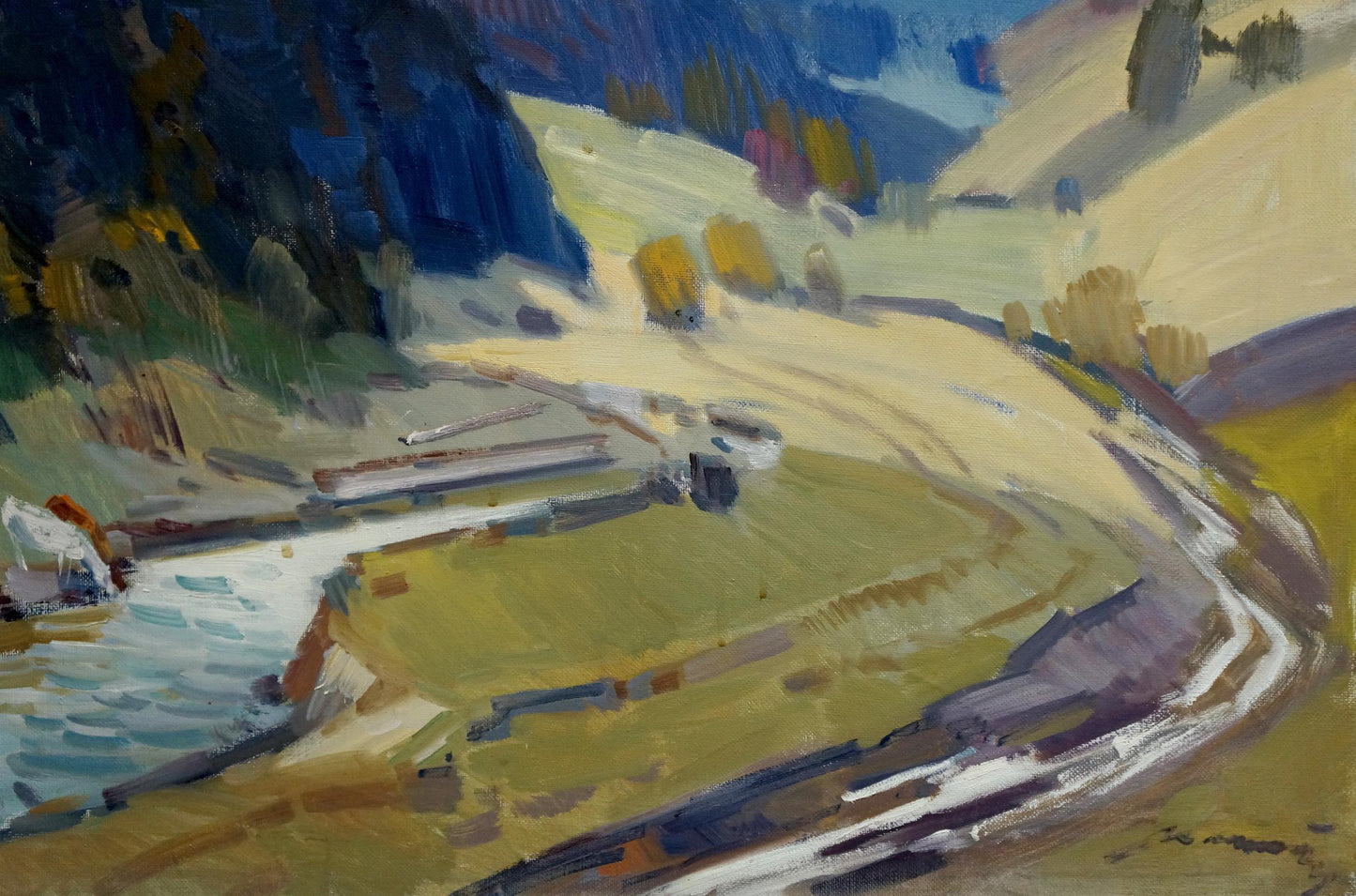 Oil painting Mountain plains Kashshay Anton Mikhailovich