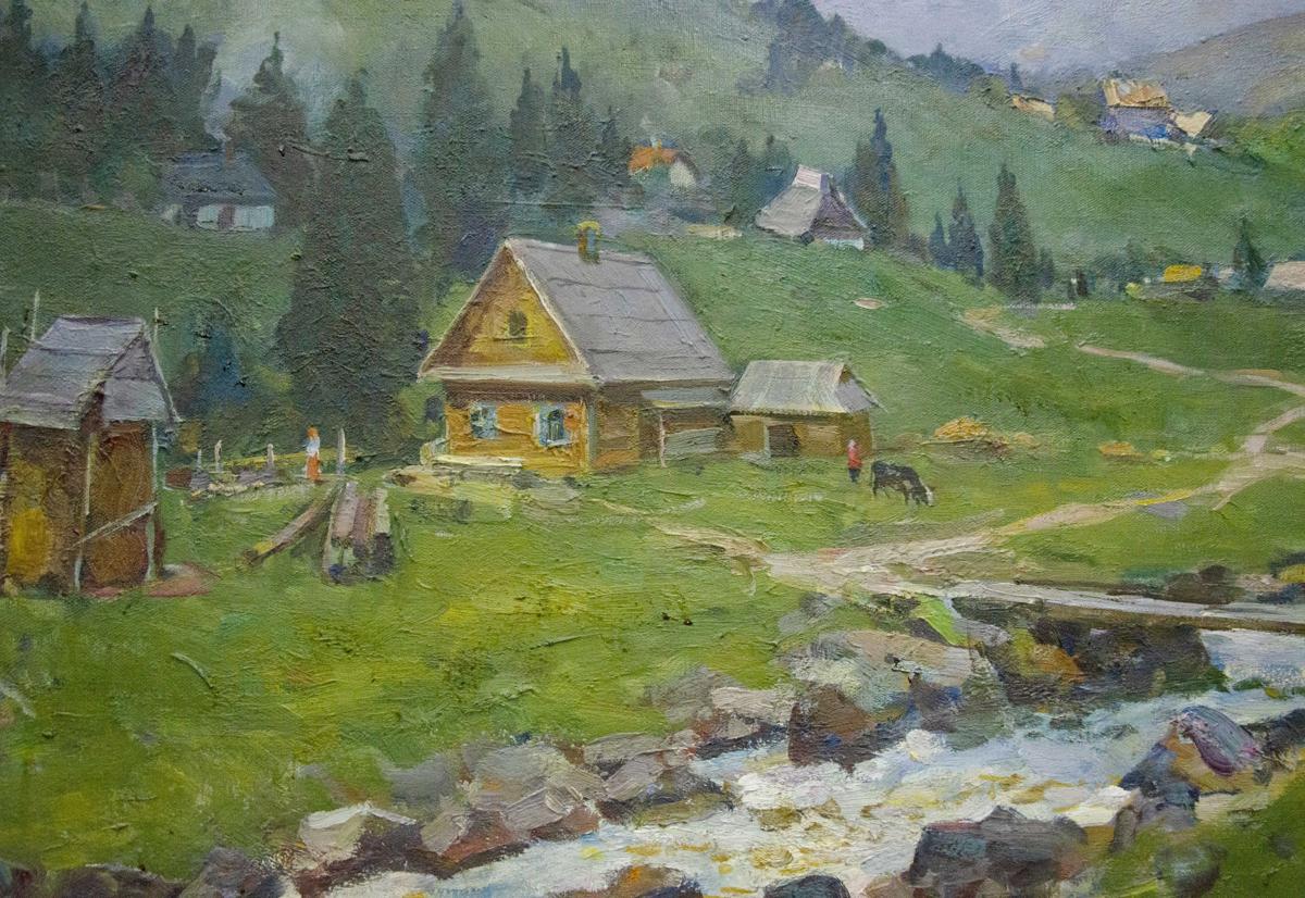 village painting art