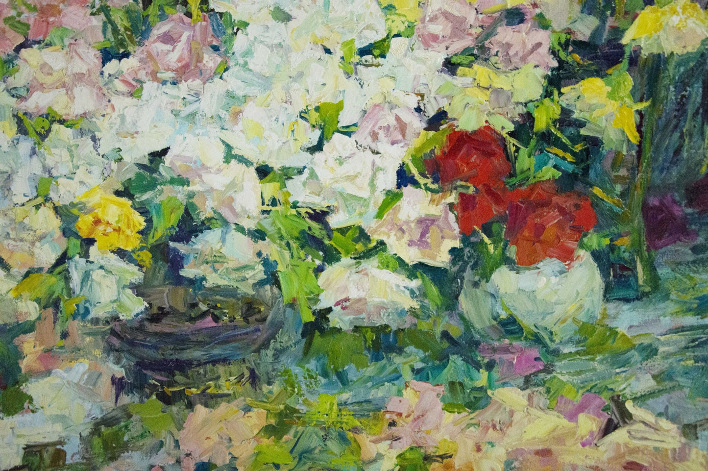 Oil painting Flower garden Artym Olga Markovna