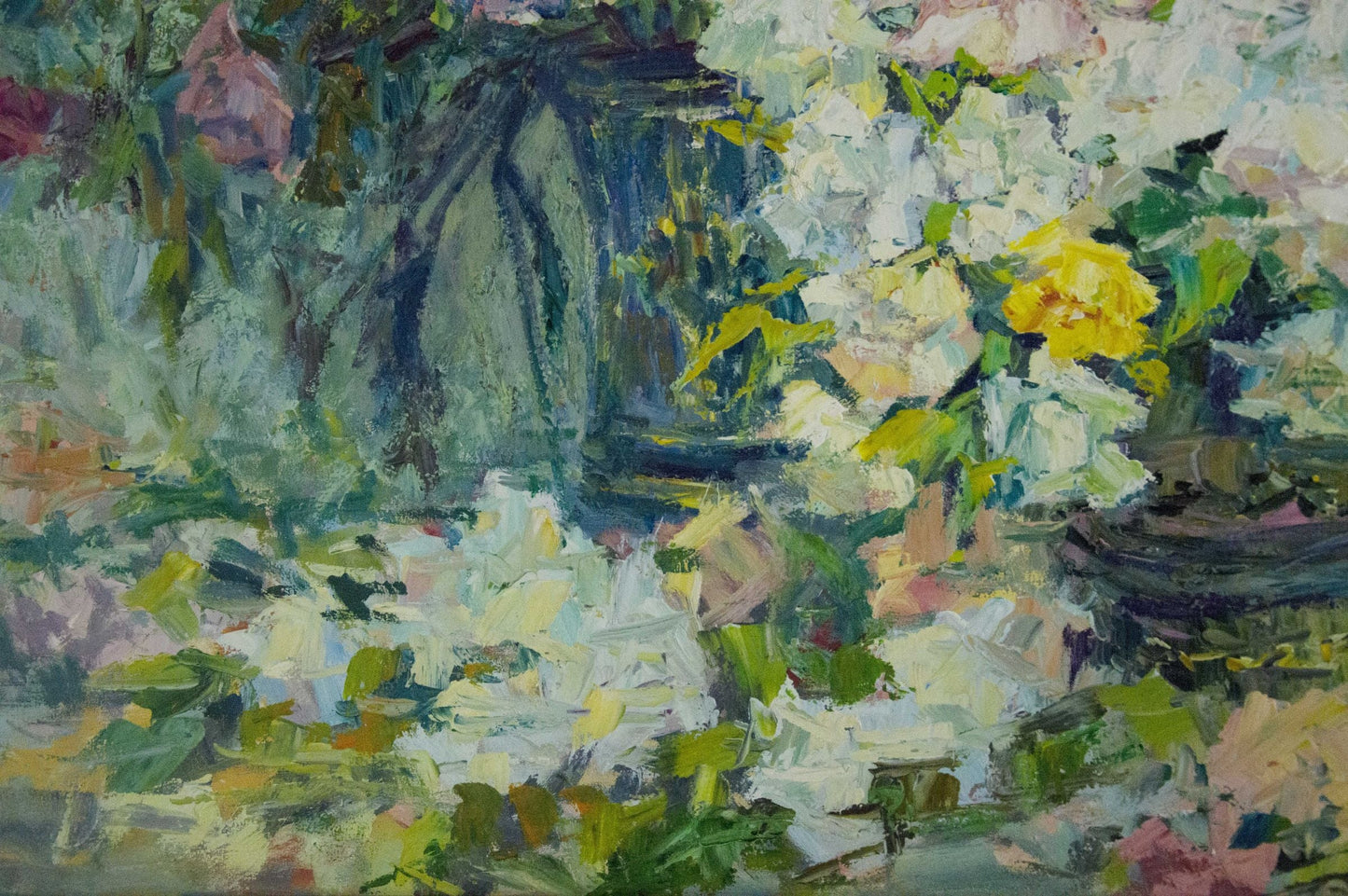 Oil painting Flower garden Artym Olga Markovna