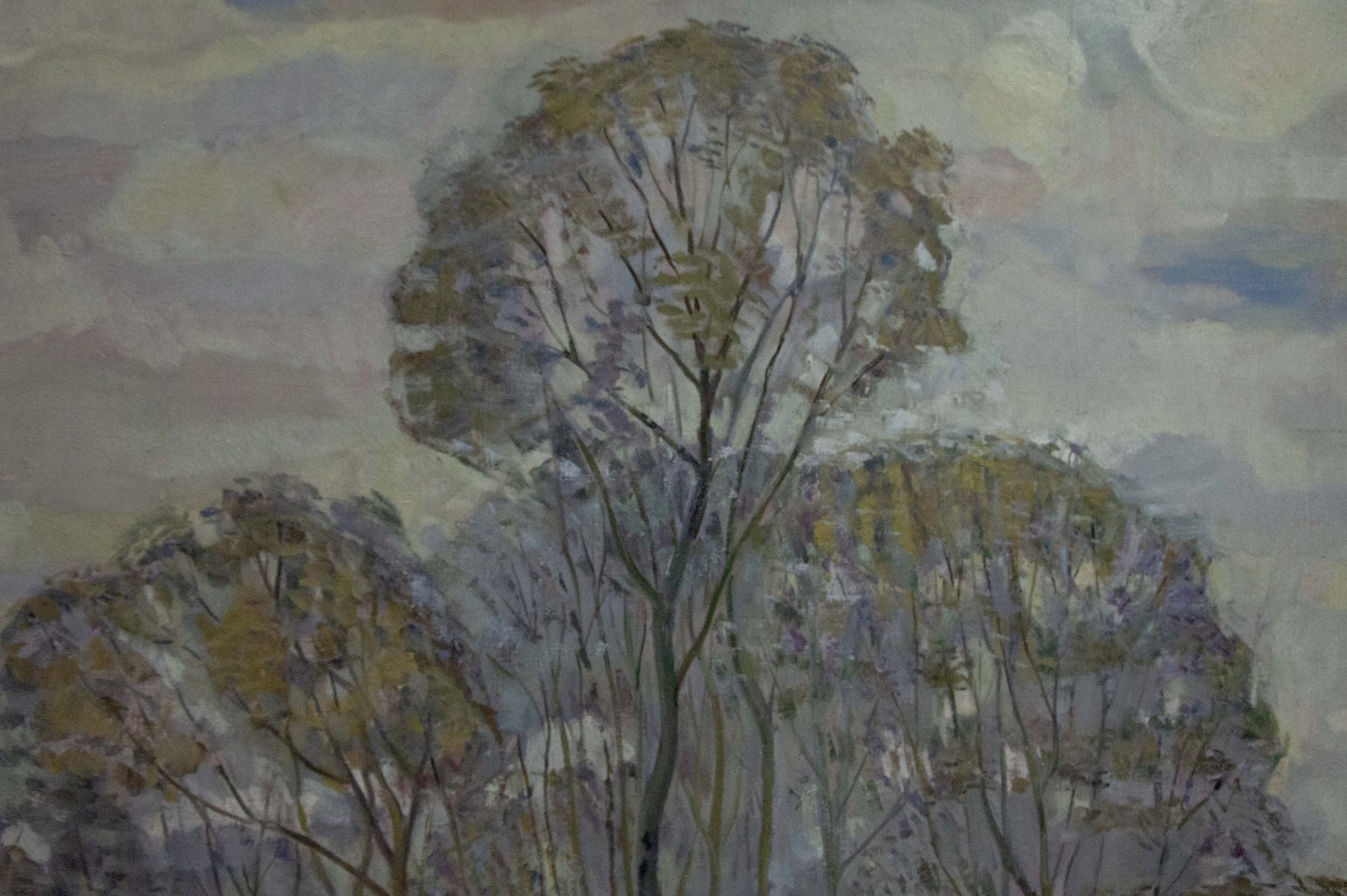 Oil painting Great autumn trees Unknown artist