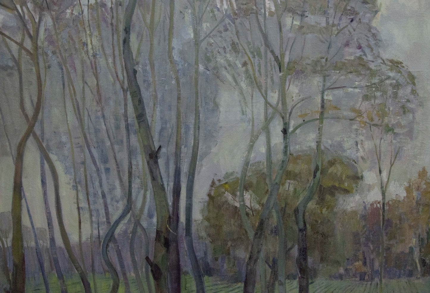 Oil painting Great autumn trees Unknown artist