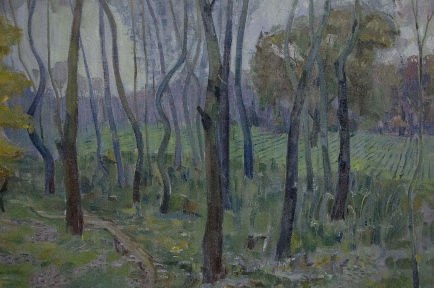 Oil painting Great autumn trees Unknown artist