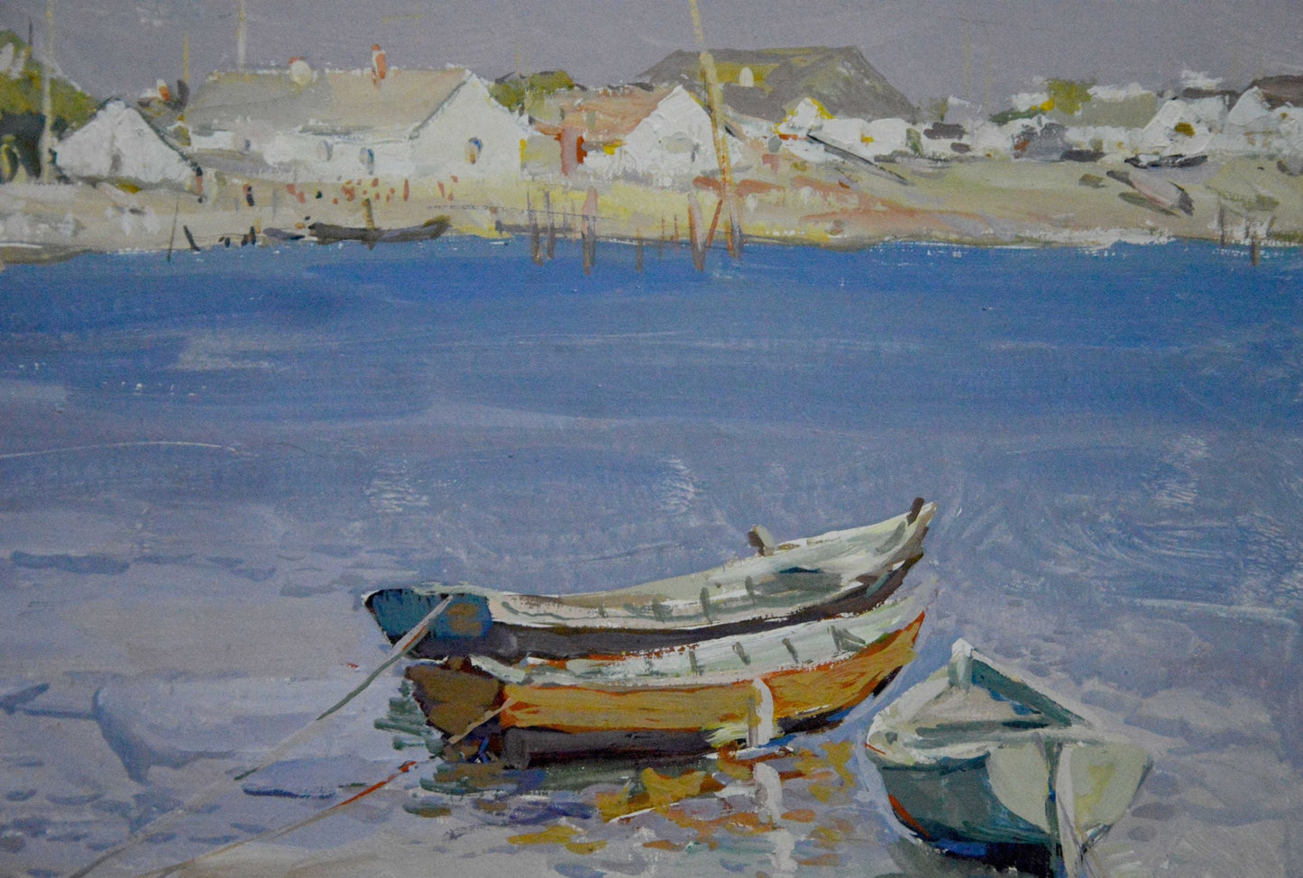 Oil painting Fishing landscape Sulimenko Petr Stepanovich